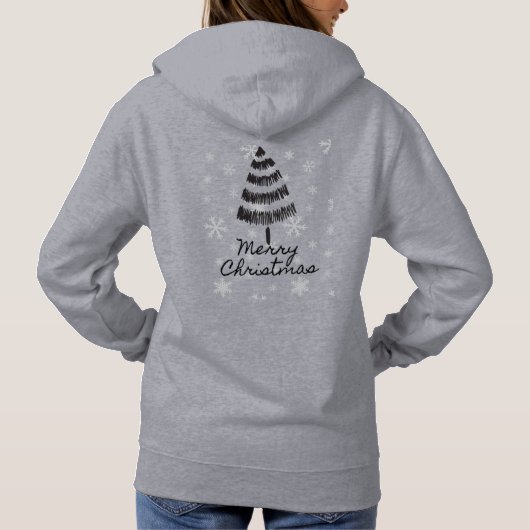 Cozy Christmas Style with Santa Vibes Hoodie (Achterkant)