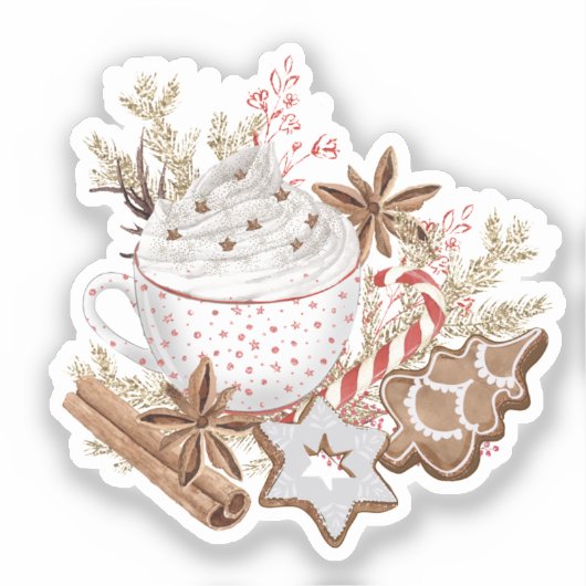 Cozy Christmas Treats Sticker (Voorkant)