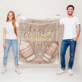Cozy Christmas Vibes Decorative Pillow Fleece Deken