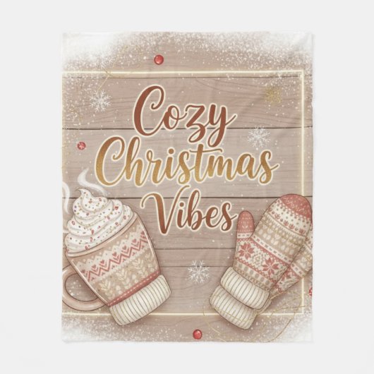 Cozy Christmas Vibes Decorative Pillow Fleece Deken (Voorkant)