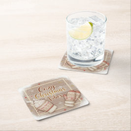 Cozy Christmas Vibes Decorative Pillow Kartonnen Onderzetters