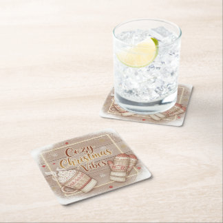 Cozy Christmas Vibes Decorative Pillow Kartonnen Onderzetters