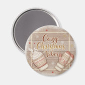 Cozy Christmas Vibes Decorative Pillow Magneet (Voorkant / Achterkant)