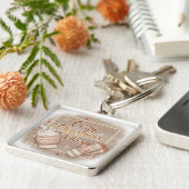 Cozy Christmas Vibes Decorative Pillow Sleutelhanger (Zijkant)