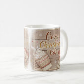 Cozy Christmas Vibes Mug | Rustic Winter Cabin Coc Koffiemok (Voorkant rechts)