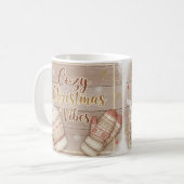 Cozy Christmas Vibes Mug | Rustic Winter Cabin Coc Koffiemok (Voorkant links)