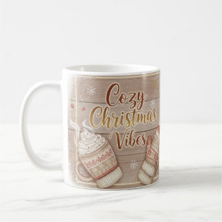 Cozy Christmas Vibes Mug | Rustic Winter Cabin Coc Koffiemok