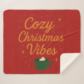 Cozy Christmas Vibes Sherpa Deken (Voorkant (horizontaal))