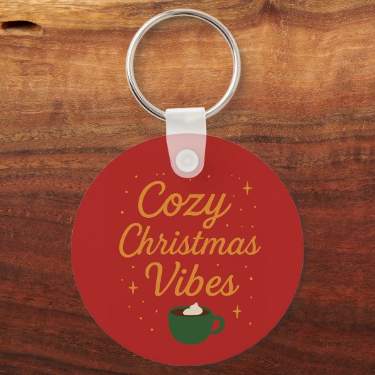 Cozy Christmas Vibes Sleutelhanger (Achterkant)