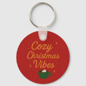 Cozy Christmas Vibes Sleutelhanger (Achterkant)