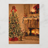 Cozy Chrsitmas Tree Room Briefkaart (Voorkant)