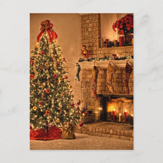 Cozy Chrsitmas Tree Room Briefkaart (Voorkant)