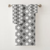 Cozy Classic Pset Light Grey Bathroom Towel set Bad Handdoek (Insitu)