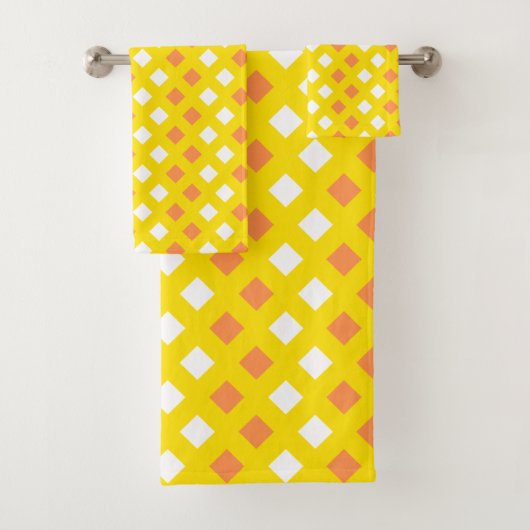 Cozy Classic Pset Yellow Bathroom Towel set Bad Handdoek (Insitu)