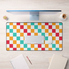 Cozy classroom diagonal checkerboard pattern bureaumat