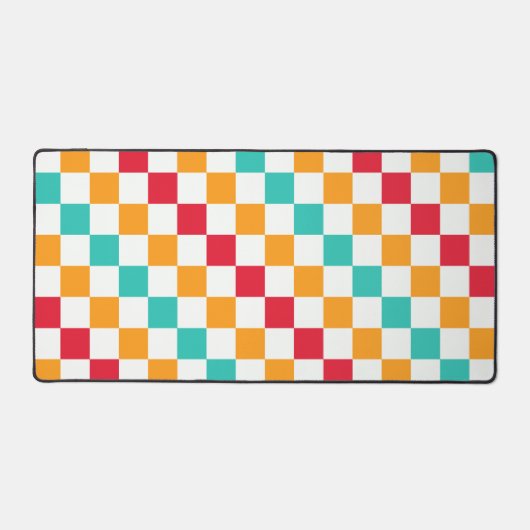 Cozy classroom diagonal checkerboard pattern bureaumat (Voorkant)