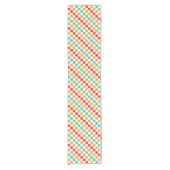 Cozy classroom diagonal checkerboard pattern korte tafelloper (Voorkant)