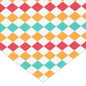 Cozy classroom diagonal checkerboard pattern korte tafelloper (Hoek)