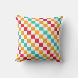 Cozy classroom diagonal checkerboard pattern kussen