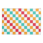 Cozy classroom diagonal checkerboard pattern kussensloop (Achterkant-Links)