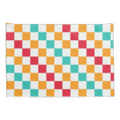 Cozy classroom diagonal checkerboard pattern kussensloop (Achterkant-Rechts)