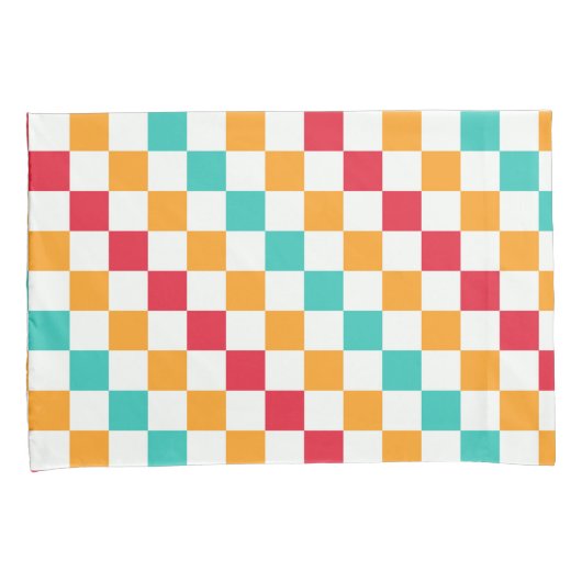 Cozy classroom diagonal checkerboard pattern kussensloop (Voorkant-Rechts)