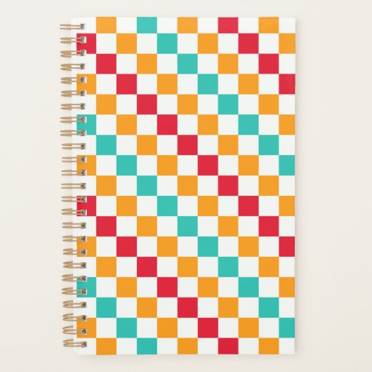 Cozy classroom diagonal checkerboard pattern planner (Voorkant)