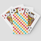 Cozy classroom diagonal checkerboard pattern pokerkaarten (Achterkant)