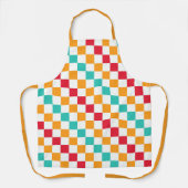 Cozy classroom diagonal checkerboard pattern schort (Voorkant)