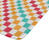 Cozy classroom diagonal checkerboard pattern snijplank (Hoek)