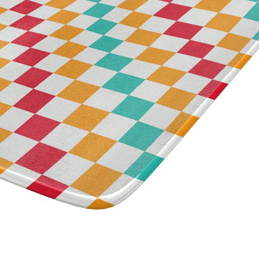 Cozy classroom diagonal checkerboard pattern snijplank (Hoek)