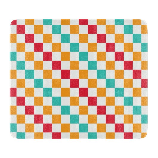 Cozy classroom diagonal checkerboard pattern snijplank (Voorkant)