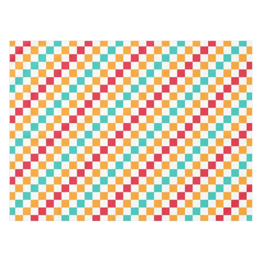 Cozy classroom diagonal checkerboard pattern tafelkleed (Voorkant (Horizontaal))
