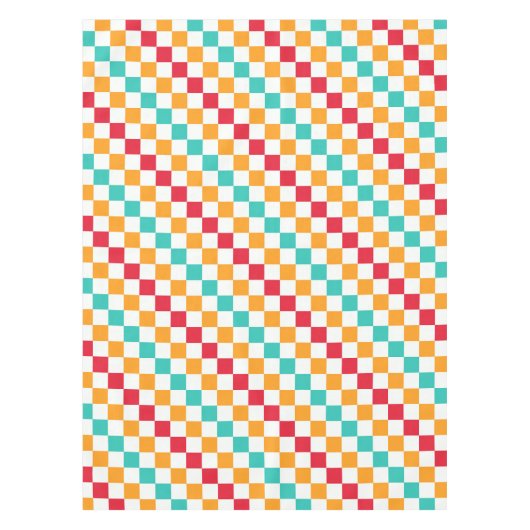 Cozy classroom diagonal checkerboard pattern tafelkleed (Voorkant)