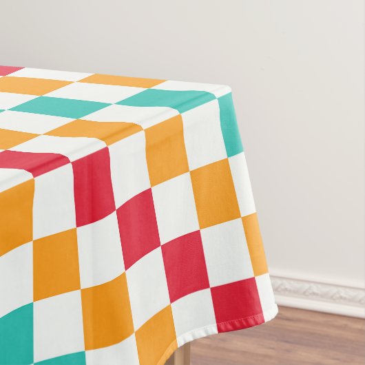 Cozy classroom diagonal checkerboard pattern tafelkleed (Voorbeeld)