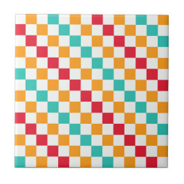 Cozy classroom diagonal checkerboard pattern tegeltje