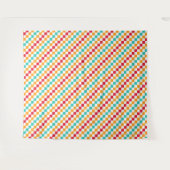 Cozy classroom diagonal checkerboard pattern wandkleed (Voorkant (horizontaal))