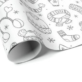 Cozy Clothing Coloring Wrapping Paper Cadeaupapier (Rol Hoek)