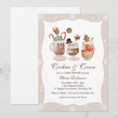 Cozy Cocoa and Cookies Winter baby shower Kaart (Voorkant / Achterkant)