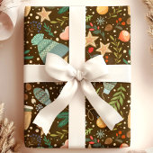 Cozy Cocoa en Mittens Schattigee kerstvakantie Cadeaupapier