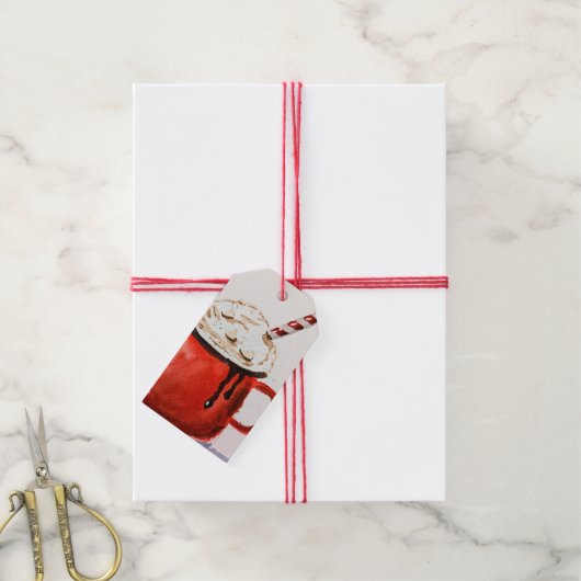 Cozy Cocoa Gift Label Cadeaulabel (Met Touw)