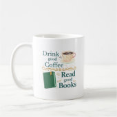 Cozy Coffee & Book Lover Vintage Quote Design Koffiemok (Links)