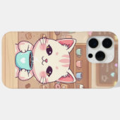 Cozy Coffee Cat - Starry Night iPhone 15 Pro Max Case-Mate iPhone Case (Achterkant (horizontaal))