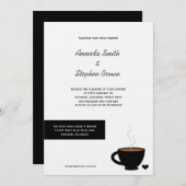 Cozy Coffee Love Casual Wedding Invitation Kaart (Voorkant / Achterkant)