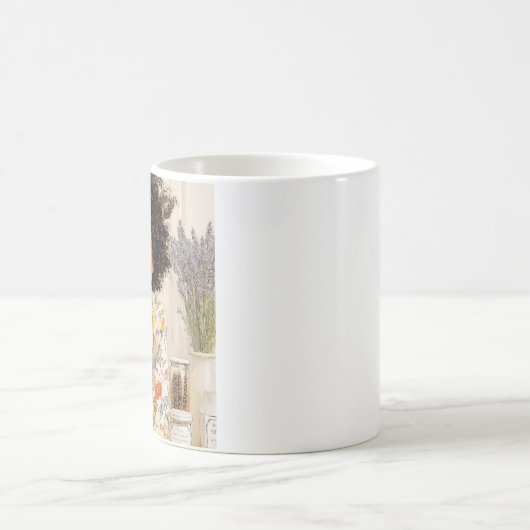 Cozy Coffee Morning Girl Mug – AI Art Koffiemok (Center)