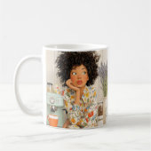 Cozy Coffee Morning Girl Mug – AI Art Koffiemok (Links)