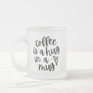 Cozy Coffee Quote Frosted Glass Mug Matglas Koffiemok