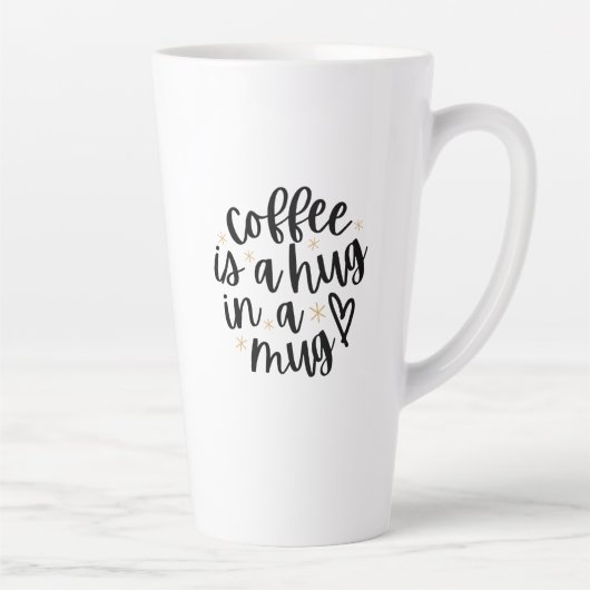 Cozy Coffee Quote Latte Mug Latte Mok (Rechts)