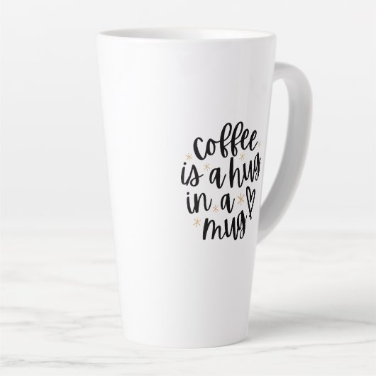 Cozy Coffee Quote Latte Mug Mok (Rechterhoek)