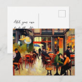 Cozy Coffee Shop in Parijs Briefkaart (Voorkant / Achterkant)